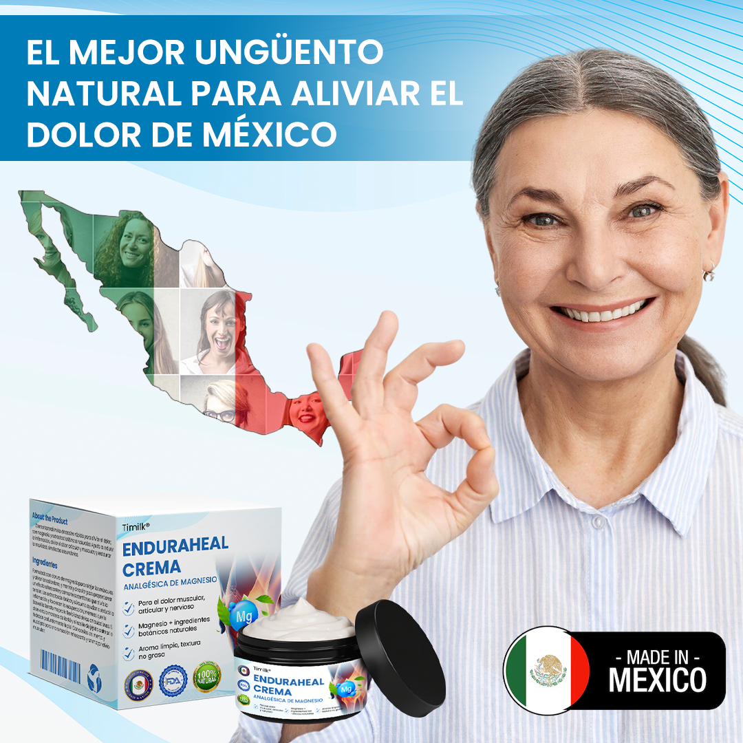 Crema analgésica de magnesio Timilk® EnduraHeal ⚕️(trata la artritis, la neuropatía, el reumatismo, las lesiones deportivas y más)