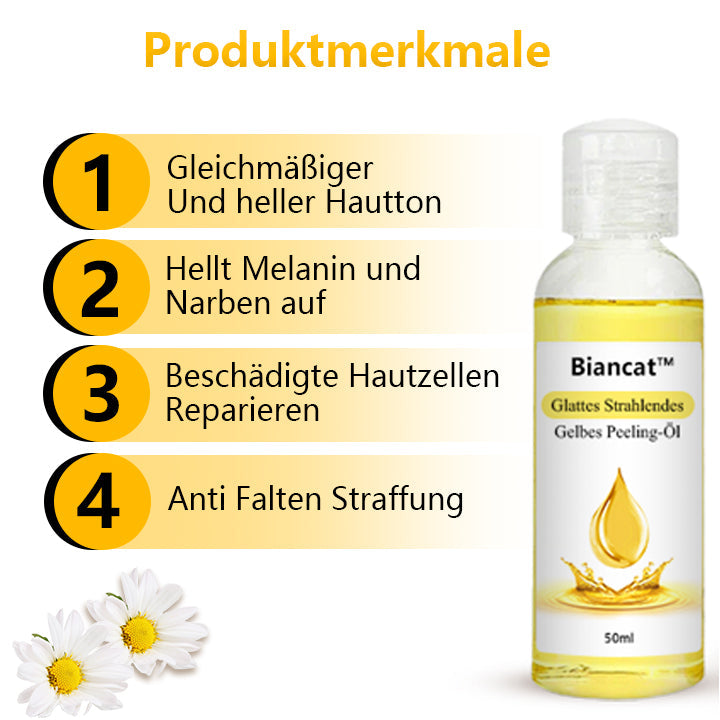 Biancat™ Glattes strahlendes gelbes Peeling-Öl